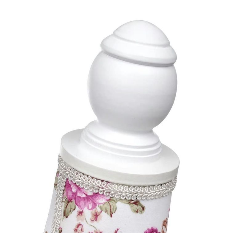 Buste de couture de femme en coton blanc motifs à rosiers - Photo n°3