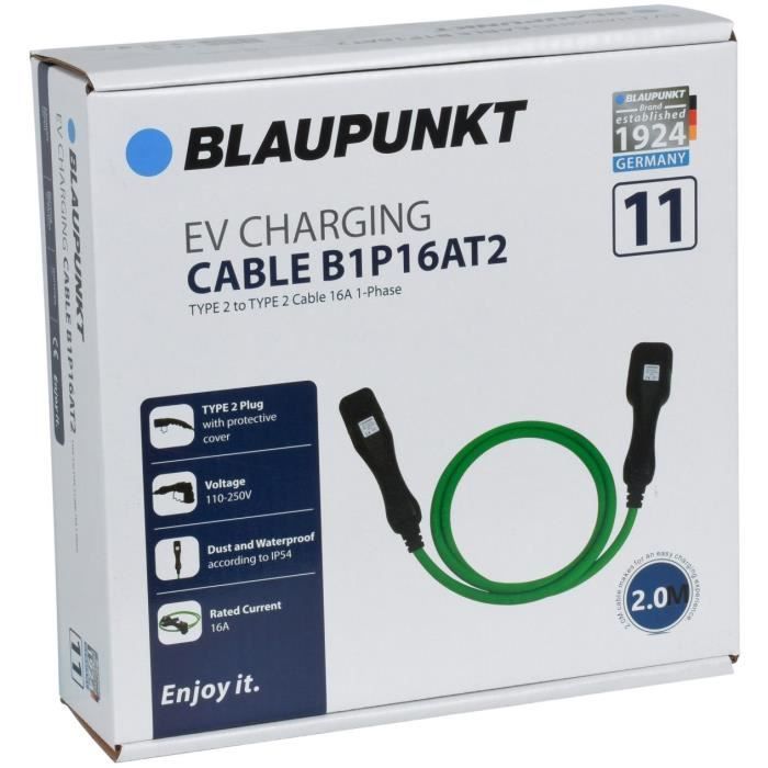 CABLE CHARGE VEHICULE ELECTRIQUE T2->T2 B1P16AT2 N°11 BLAUPUNKT - Photo n°1