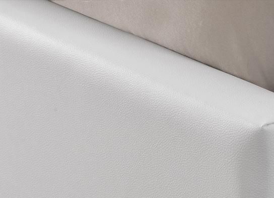 Cadre de lit simili blanc avec rangement Studi 140 - Photo n°5