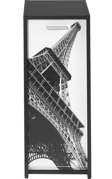 Caisson à rideau noir imprimé Tour Eiffel Scoot - Photo n°1
