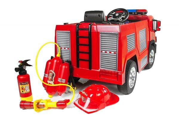 Camion de pompier électrique enfant 2 places