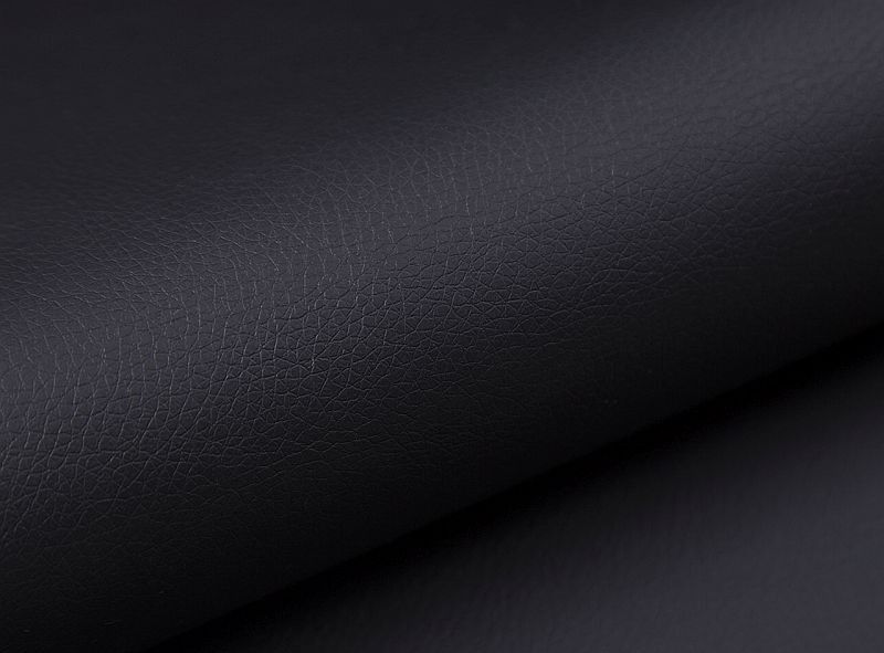 Canapé angle gauche convertible simili noir et tissu gris foncé chinKapitona 270 cm - Photo n°5