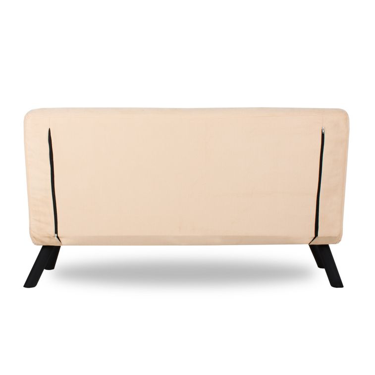 Canapé convertible 2 places tissu crème Sylvano 133 cm - Photo n°6