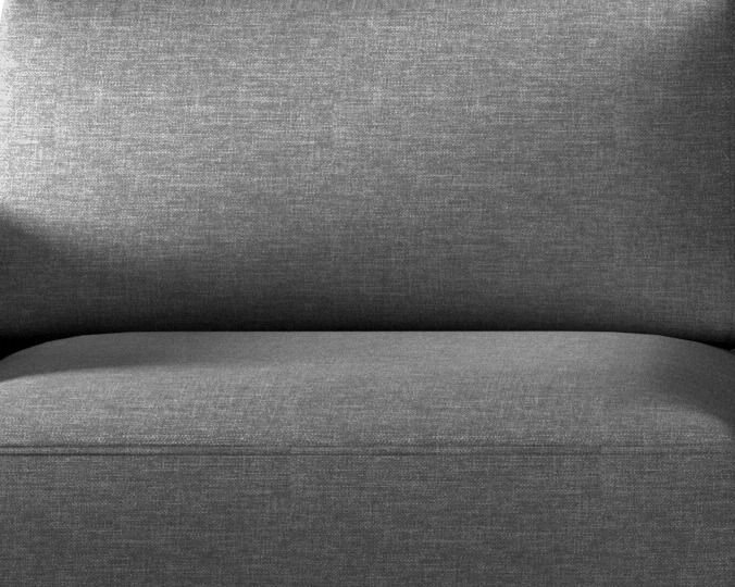 Canapé convertible 3/4 places tissu gris foncé et pieds métal noir Zora 250 cm - Photo n°2
