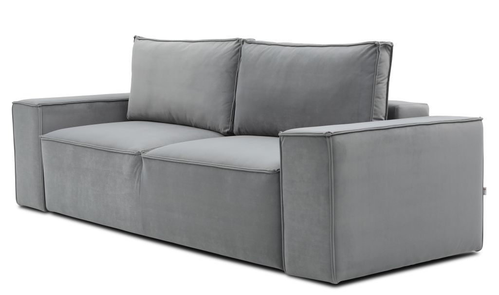 Canapé convertible 4 places tissu bleu canard Willace 260 cm - Photo n°15