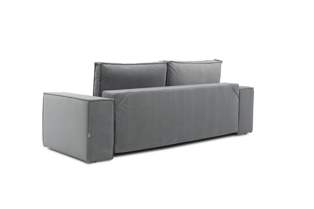 Canapé convertible 4 places tissu bleu canard Willace 260 cm - Photo n°16