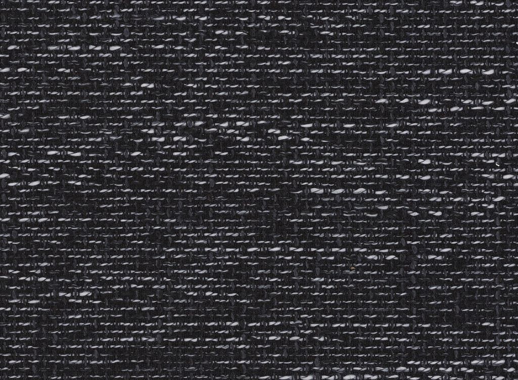 Canapé convertible angle droit simili cuir blanc et tissu noir chiné Polky 272 cm - Photo n°7