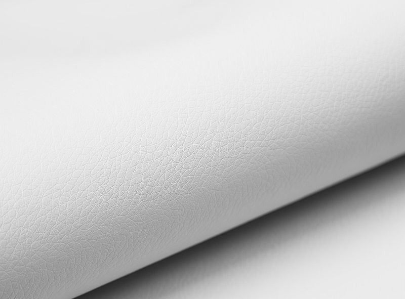 Canapé convertible angle droit tissu noir et simili cuir blanc Polky 272 cm - Photo n°6