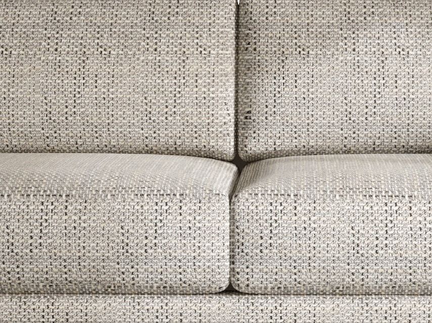 Canapé convertible design 4 places tissu beige foncé chiné et pieds métal noir Arkia 260 cm - Photo n°2