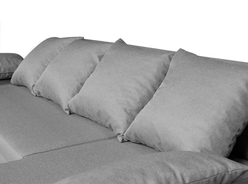 Canapé d'angle convertible gauche scandinave tissu gris Kopal 272 cm - Photo n°10