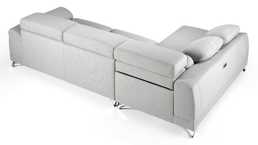 Canapé d'angle gauche tissu gris Kaninawa - Photo n°5