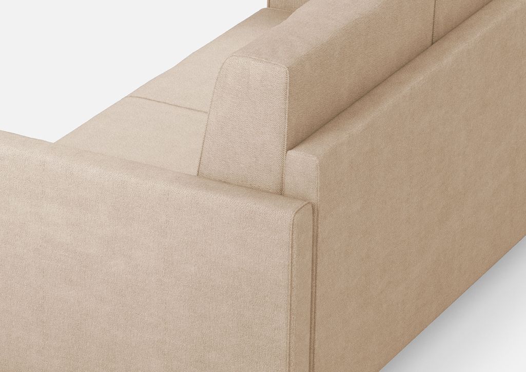 Canapé d'angle moderne italien tissu beige Korane - 5 tailles - Photo n°9