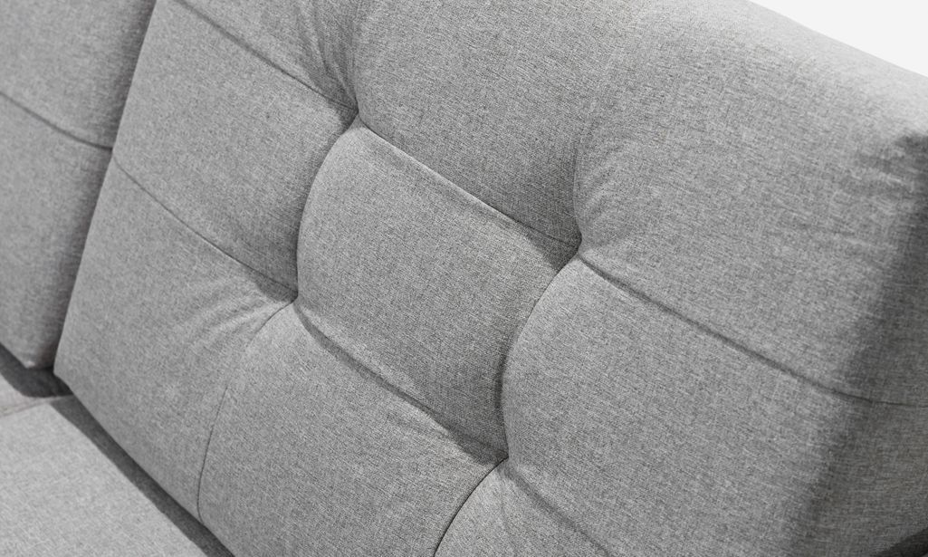 Canapé d'angle réversible et convertible tissu noir Anska 250 cm - Photo n°27