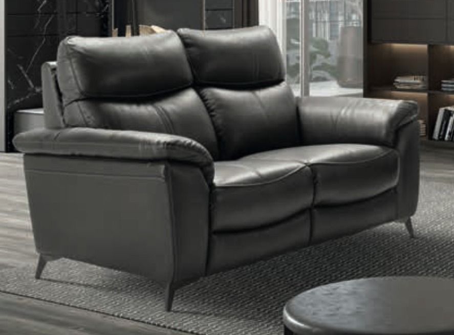 Canapé de relaxation électrique en cuir Siska - 2 couleurs - 1, 2 ou 3 places - Photo n°3