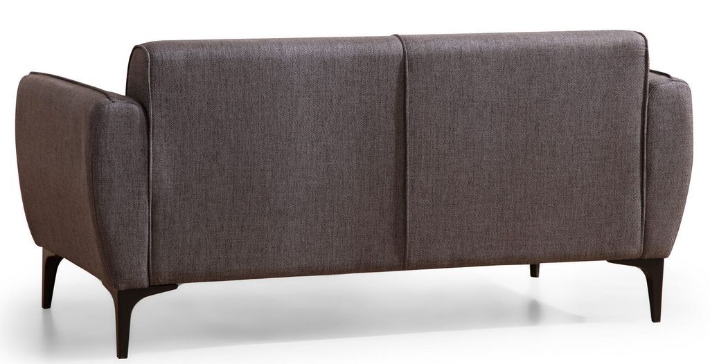 Canapé droit 2 places tissu gris foncé Bellano 180 cm - Photo n°4