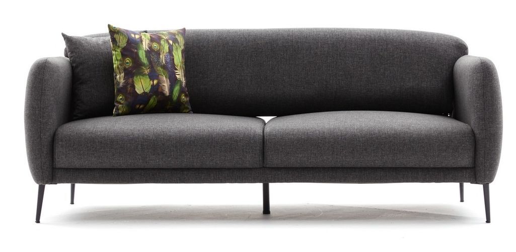 Canapé moderne tissu anthracite Valiko 210 cm - Photo n°1