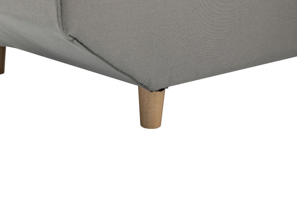 Canapé scandinave panoramique convertible angle gauche tissu gris clair Mako 330 cm - Photo n°10