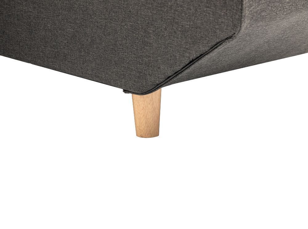 Canapé scandinave panoramique convertible angle gauche tissu gris foncé Mako 330 cm - Photo n°10