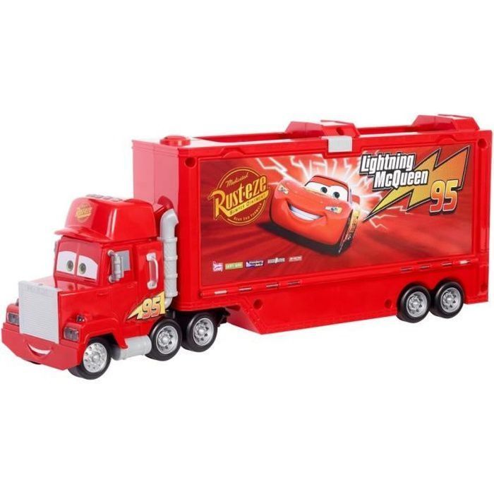 Cars Disney Pixar - Transporteur Mack rouge, sons et lumieres - Petite Voiture / Camion - Des 3 ans - Photo n°1