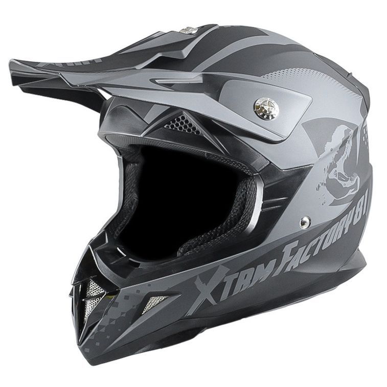 Casque enfant cross noir Furious - Photo n°1