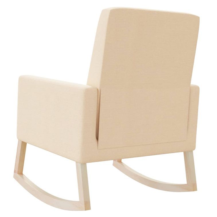 Chaise à bascule Crème Tissu 4 - Photo n°6