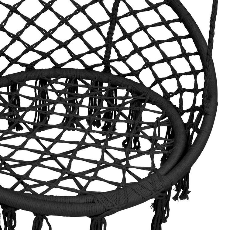 Chaise à bascule en hamac 80 cm Anthracite - Photo n°4