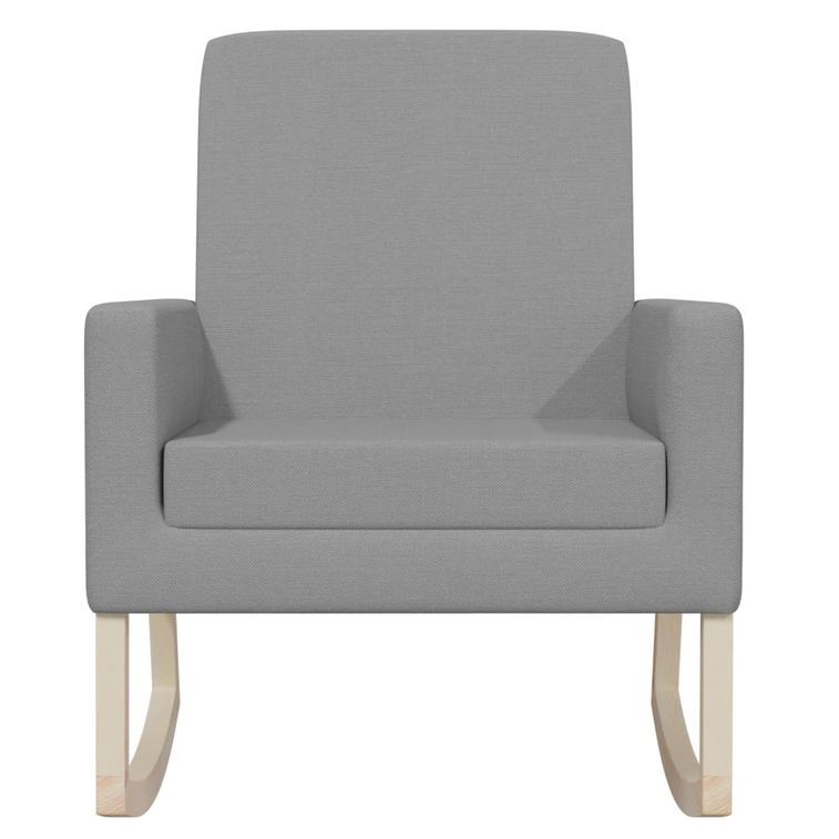 Chaise à bascule Gris clair Tissu 9 - Photo n°4
