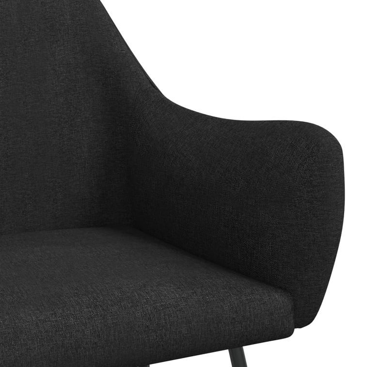 Chaise à bascule Noir Tissu Solaly - Photo n°6