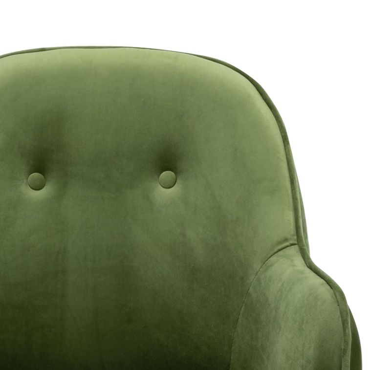 Chaise à bascule Vert clair Velours 2 - Photo n°7