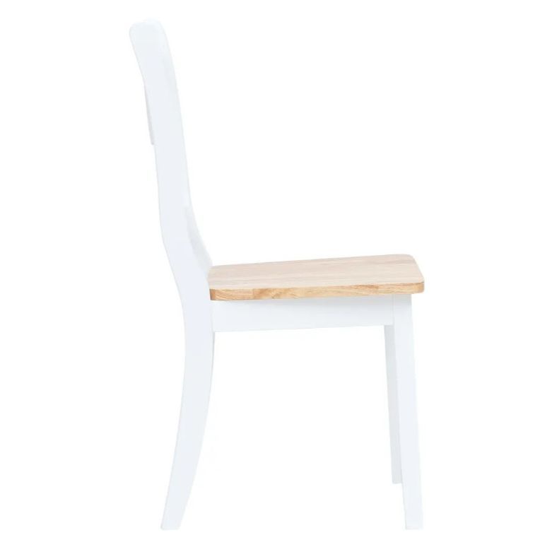 Chaise bois massif blanc et naturel Aero - Lot de 2 - Photo n°4