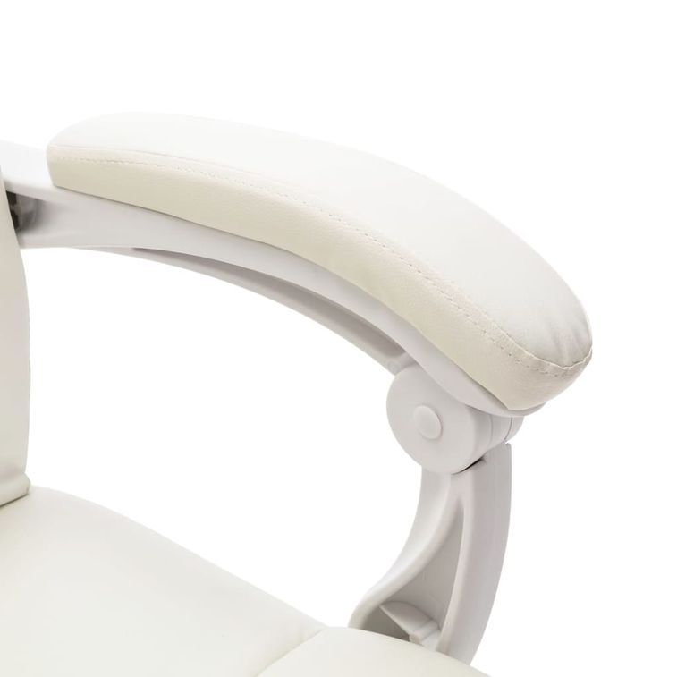 Chaise de bureau de massage Blanc Similicuir - Photo n°7