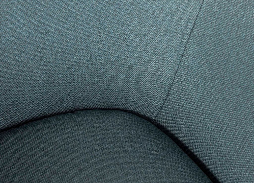 Chaise de bureau réglable tissu bleu pétrole Zenit - Photo n°8