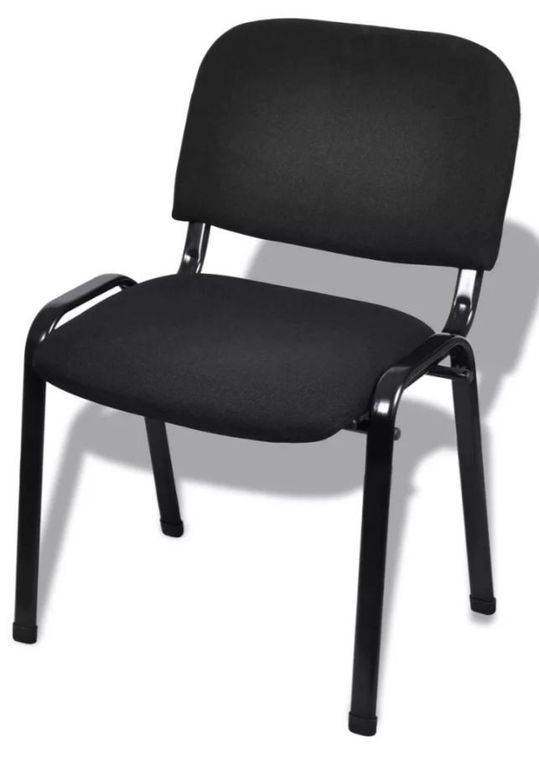 Chaise de bureau tissu et pieds métal noir Minisane - Lot de 16 - Photo n°1