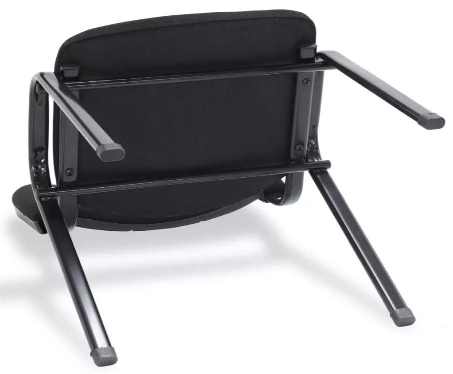 Chaise de bureau tissu et pieds métal noir Minisane - Lot de 16 - Photo n°4
