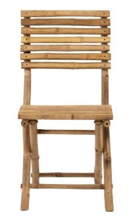 Chaise de jardin pliable bambou clair Nayra L 54 cm - Photo n°2