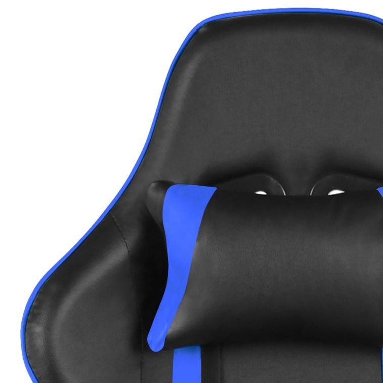Chaise de jeu pivotante avec repose-pied Bleu PVC - Photo n°7