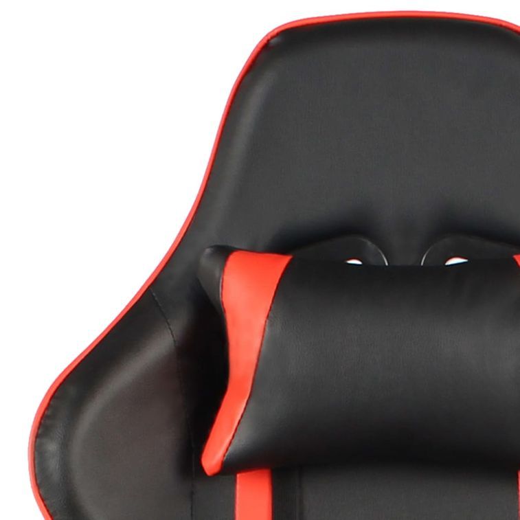Chaise de jeu pivotante avec repose-pied Rouge PVC - Photo n°7