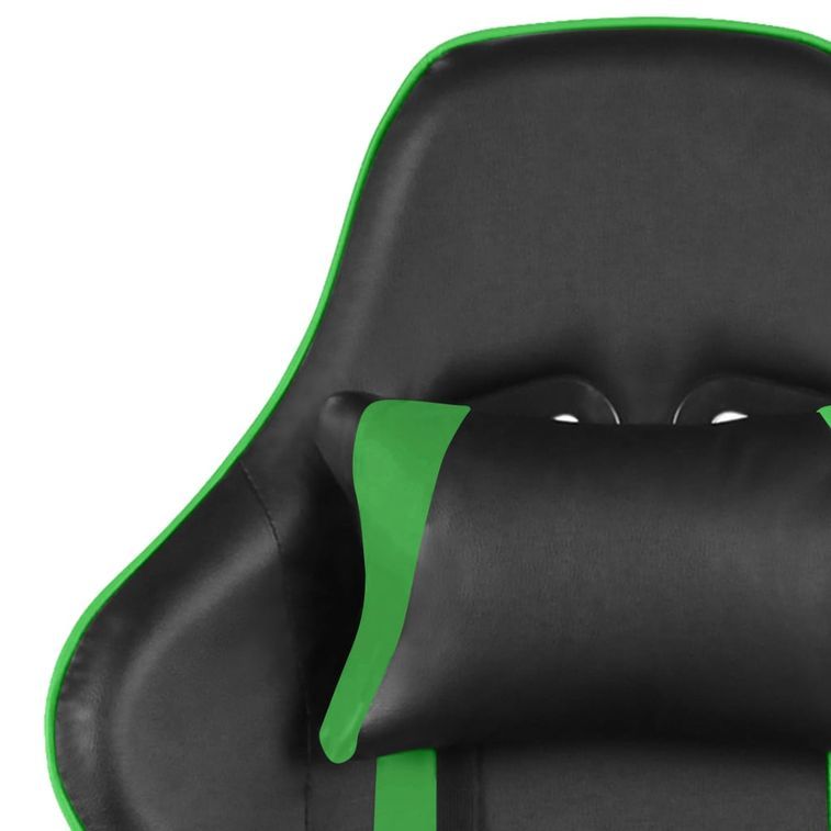 Chaise de jeu pivotante avec repose-pied Vert PVC - Photo n°7