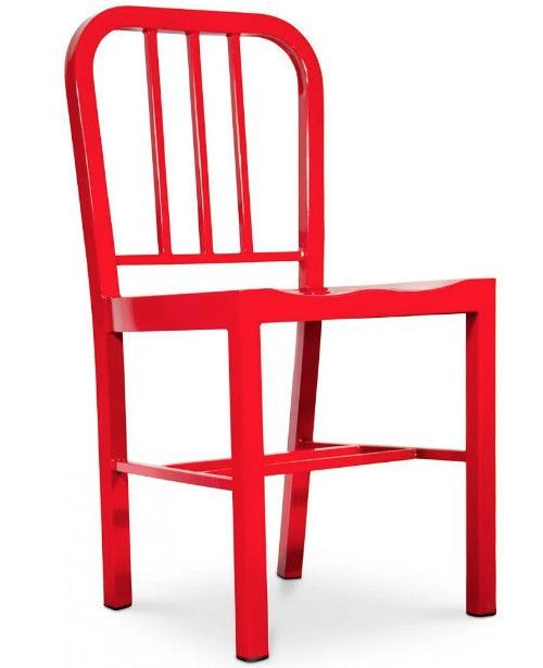 Chaise design métal rouge Kovy - Photo n°1
