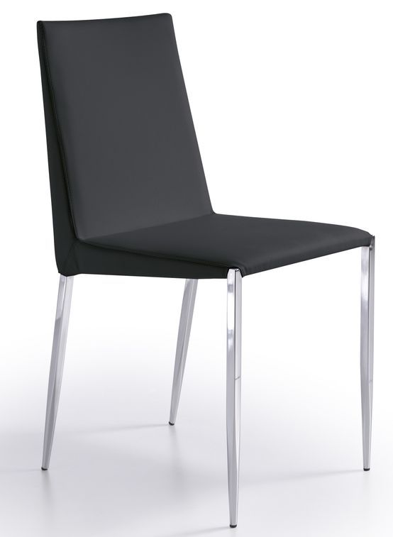 Chaise design Noir Oliva - Lot de 2 - Photo n°1