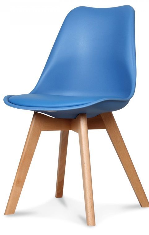 Chaise design scandinave bleu roi Keny - Lot de 2 - Photo n°1