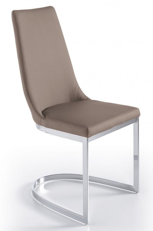 Chaise design simili cuir et acier chromé Stari - Lot de 4 - Photo n°8