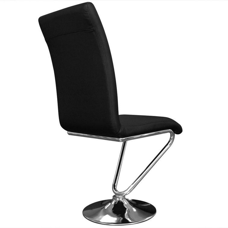 Chaise design simili noir Kazen - Lot de 6 - Photo n°5
