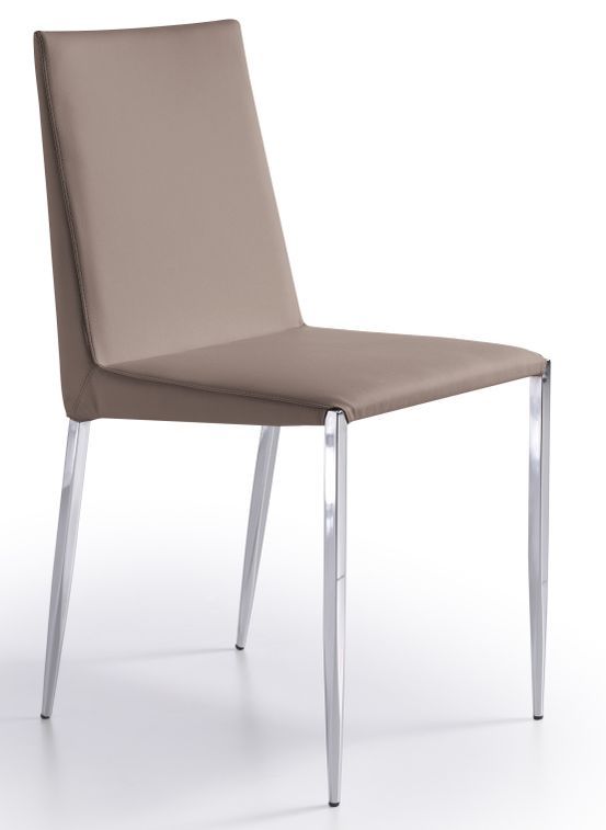 Chaise design Taupe Oliva - Lot de 2 - Photo n°1