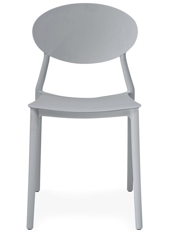 Chaise empilable moderne polypropylène gris Bala - Lot de 4 - Photo n°3
