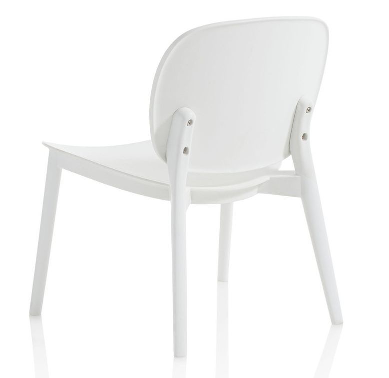 Chaise empilable polypropylène blanc Mohan - Lot de 2 - Photo n°2