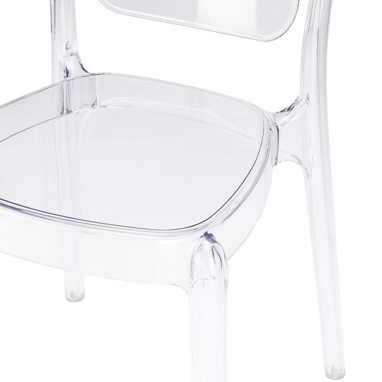 Chaise empilable PVC transparent fumé Millie - Lot de 4 - Photo n°5