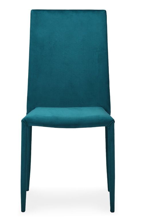 Chaise empilable velours vert Moda - Lot de 6 - Photo n°3