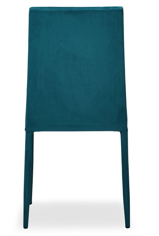 Chaise empilable velours vert Moda - Lot de 6 - Photo n°5