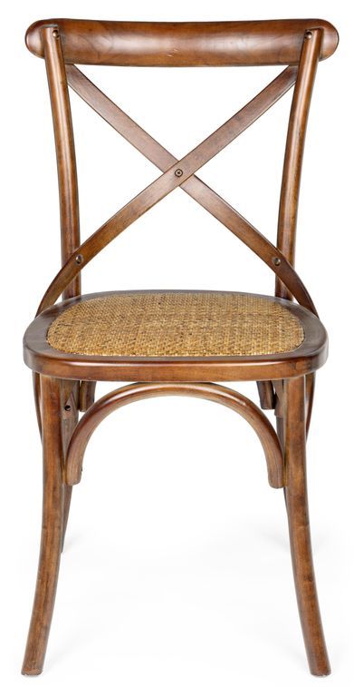 Chaise en bois d'orme et rotin marron Cross - Lot de 2 - Photo n°3
